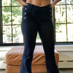 "NWT"  "Express" Wide Leg High Mid Rise Sailor Jeans